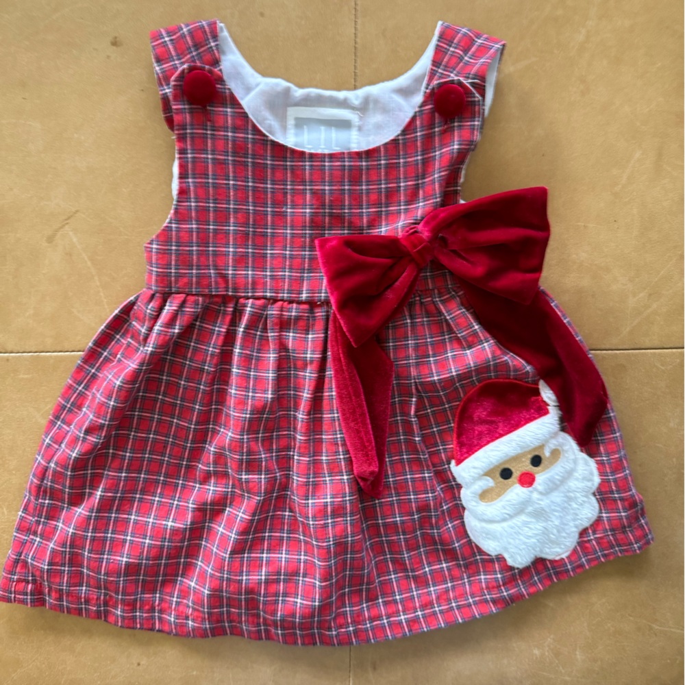 ❤️$10 FLASH SALE❤️Lil Cactus Santa Dress 6-12M